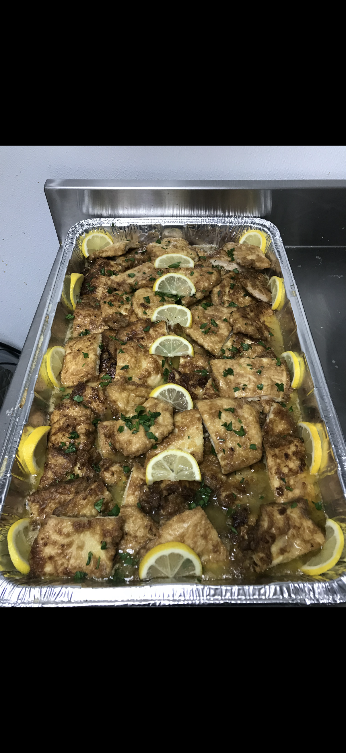 Catering spread from Eric's Deli & Catering